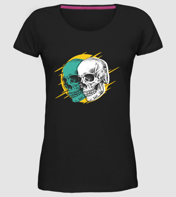 Cranii model negru pe tricou
