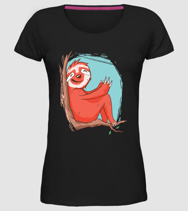 Leneș model negru pe tricou
