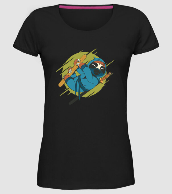 Ninja Leneș model negru pe tricou