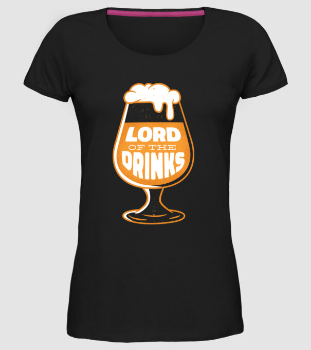 Lord of the Drinks Bere model negru pe tricou