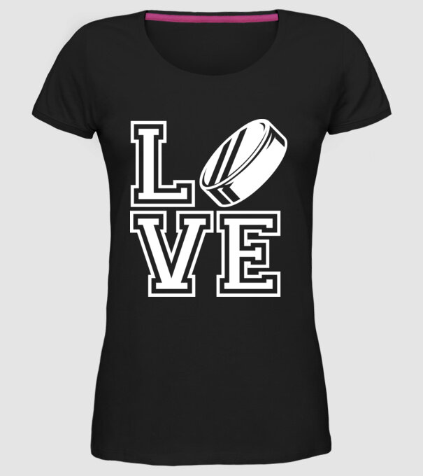 Love hochei model negru pe tricou