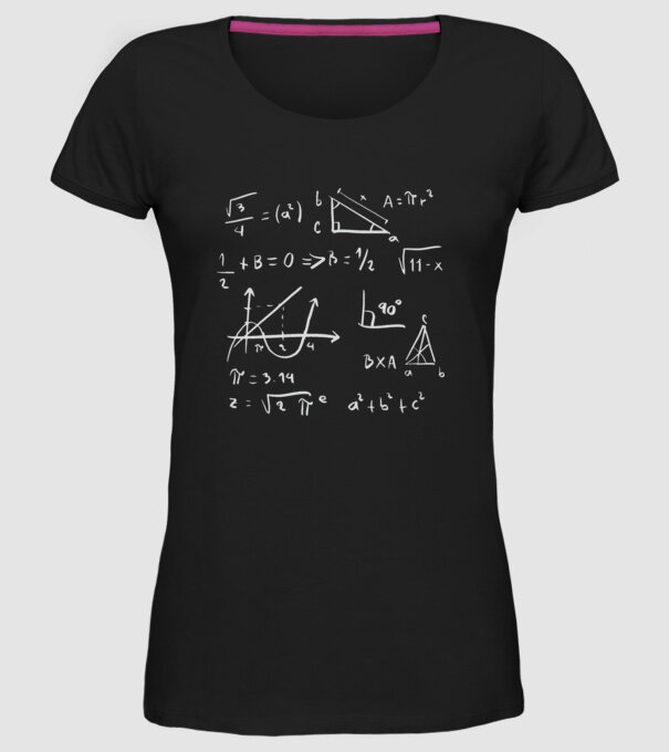 Formule matematice model negru pe tricou