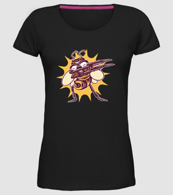 Albină DAB model negru pe tricou