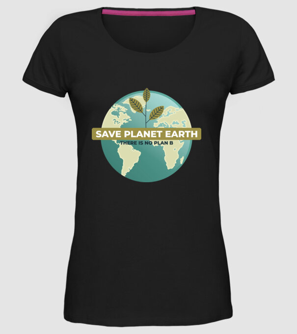 Să salvăm Pământul, nu există o altă planetă model negru pe tricou