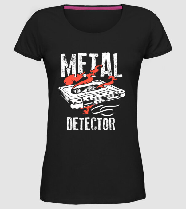 Detector de metale Casetă model negru pe tricou