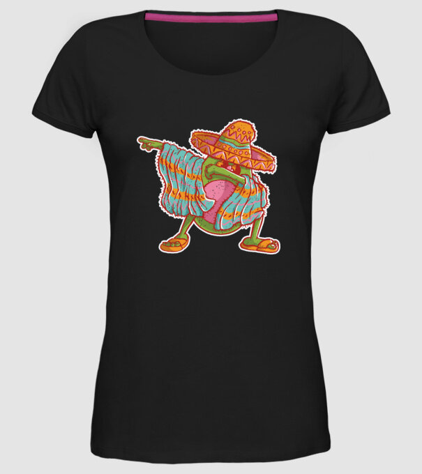 Avocado mexican DAB model negru pe tricou