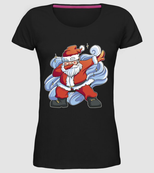 Moș Crăciun DAB pentru Crăciun model negru pe tricou