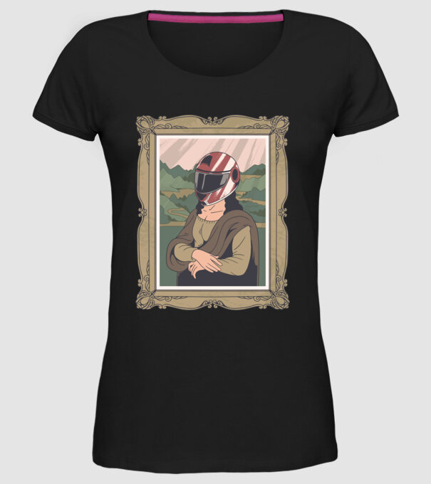 Mona Lisa Concurent model negru pe tricou
