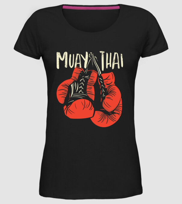 Muay Thai model negru pe tricou
