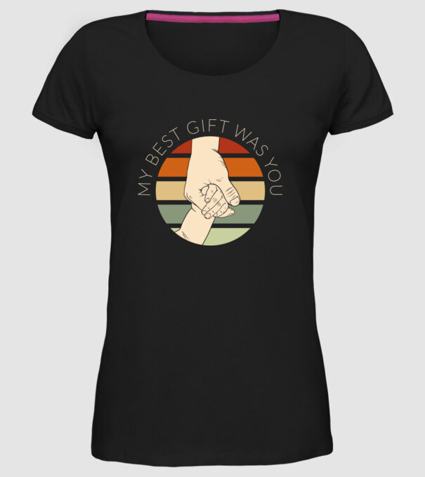 My Best Gift Was You model negru pe tricou