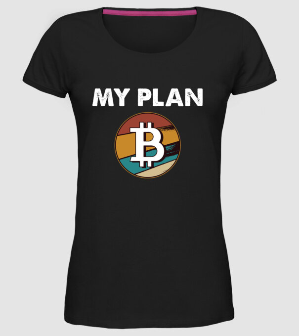 My plan B - Bitcoin model negru pe tricou