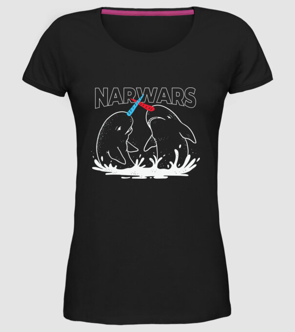 Narwars model negru pe tricou