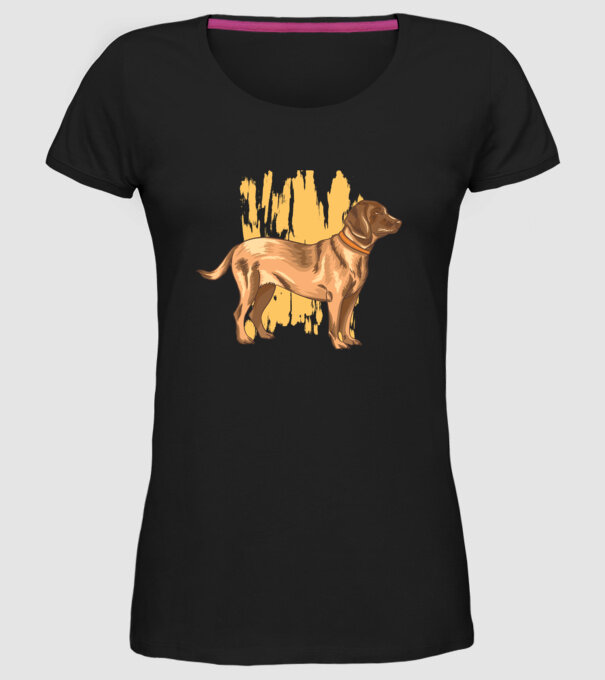 Câine de vânătoare german model negru pe tricou