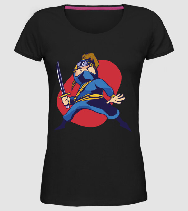 Copil Ninja model negru pe tricou