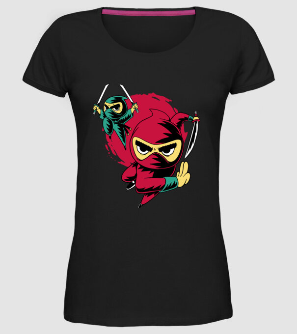 Tricou Ninja model negru pe tricou