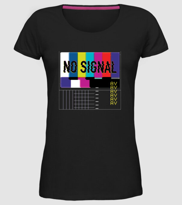 No Signal TV Eroare de transmisie model negru pe tricou