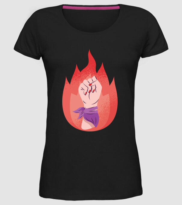 Egalitatea femeilor Ziua femeii model negru pe tricou