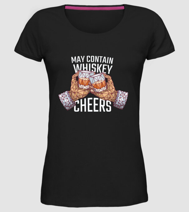 Poate conține urme de whisky model negru pe tricou