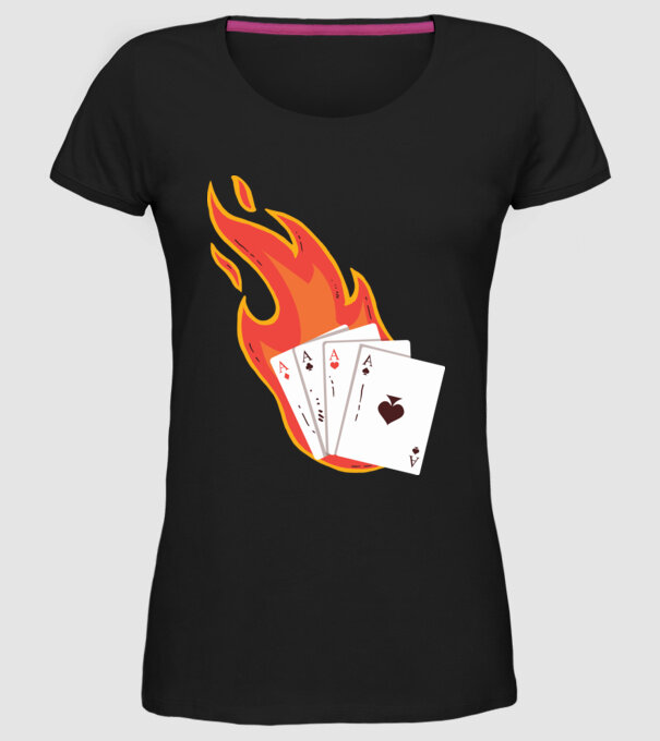 Poker model negru pe tricou