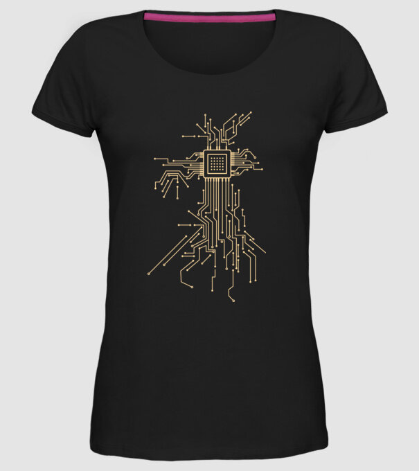 Procesor model negru pe tricou