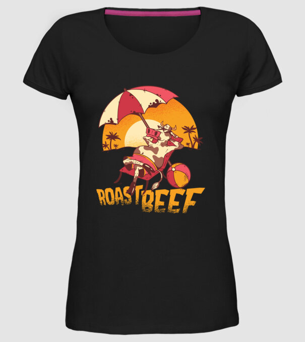 Friptură de vită - Roast Beef model negru pe tricou