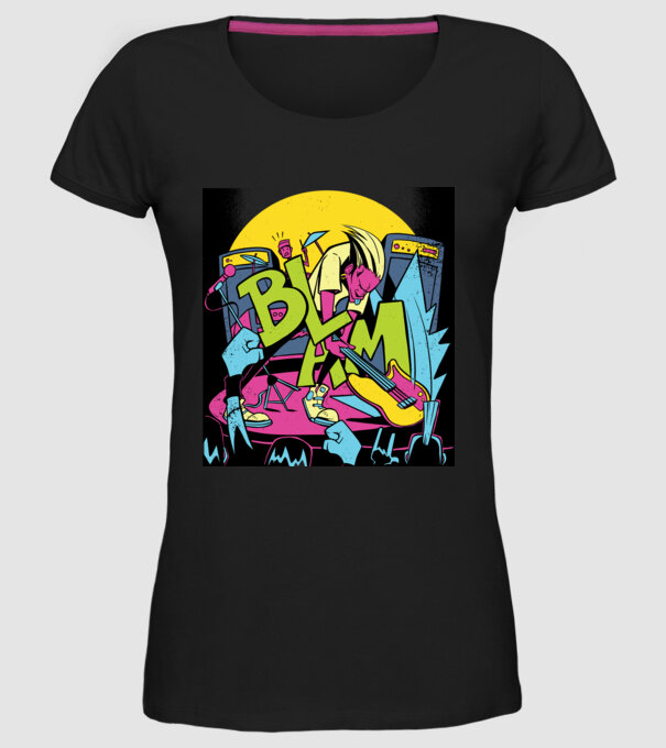 Star rock model negru pe tricou