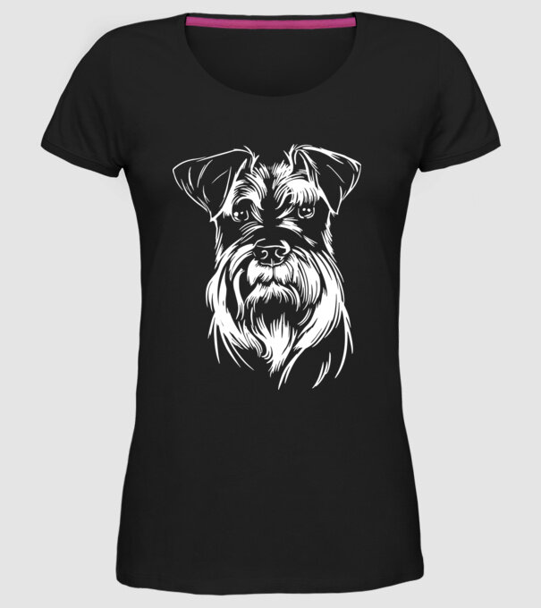 Cap Schnauzer model negru pe tricou