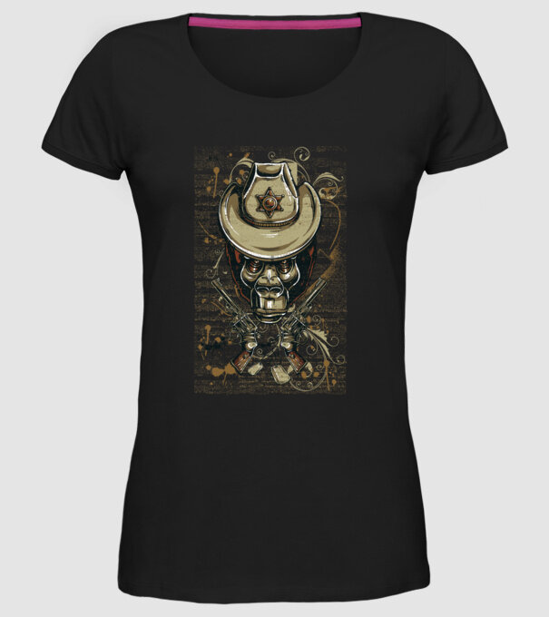 Șerif Maimuță model negru pe tricou
