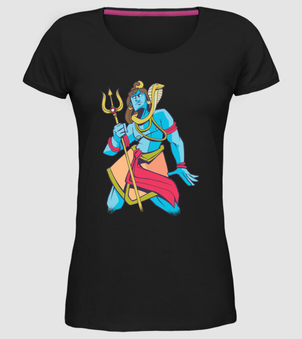 Shiva model negru pe tricou