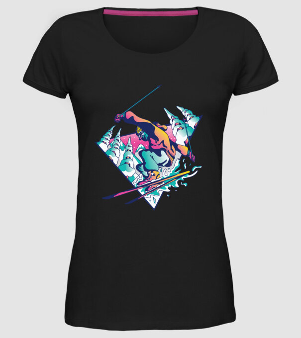 Broască țestoasă model negru pe tricou