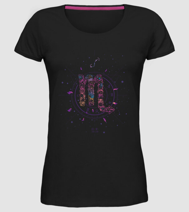 Scorpio Zodiac model negru pe tricou