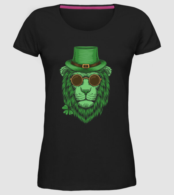Sfântul Patrick Leu model negru pe tricou