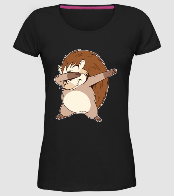 Arici DAB model negru pe tricou
