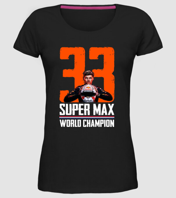 Super Max Formula 1 World Champion model negru pe tricou