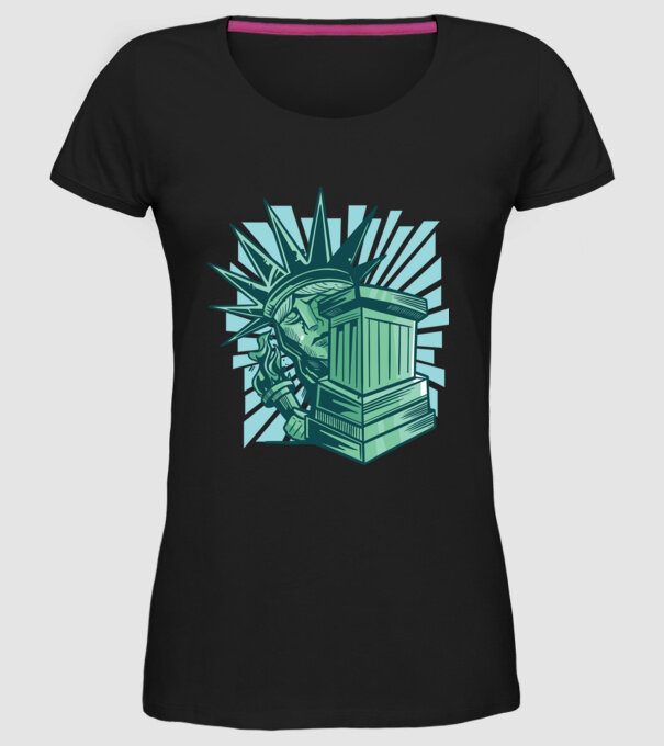 Statuia Libertății model negru pe tricou