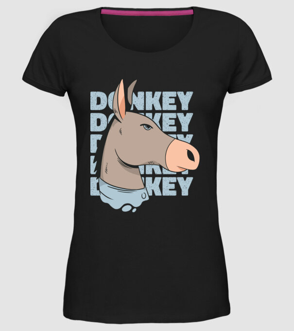 Măgar model negru pe tricou