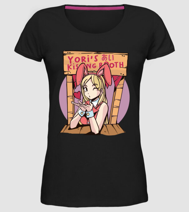 Anime îndrăgostit model negru pe tricou