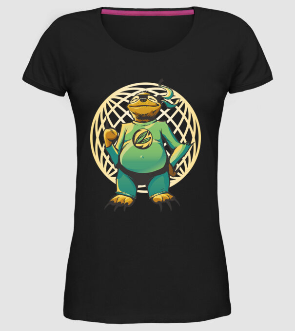 Leneș Super model negru pe tricou