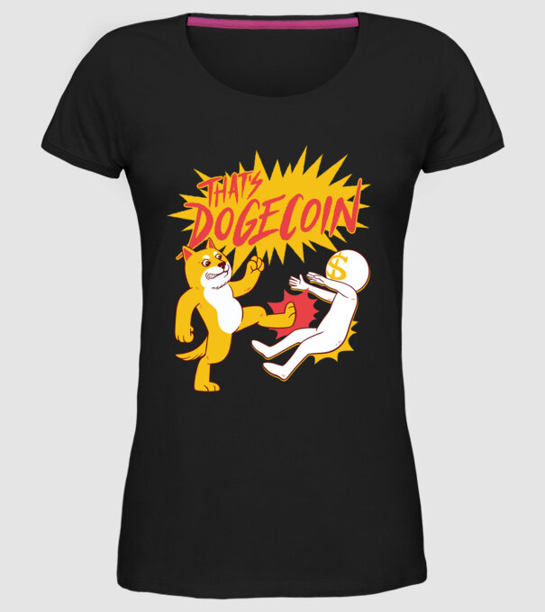 Thats Dogecoin model negru pe tricou