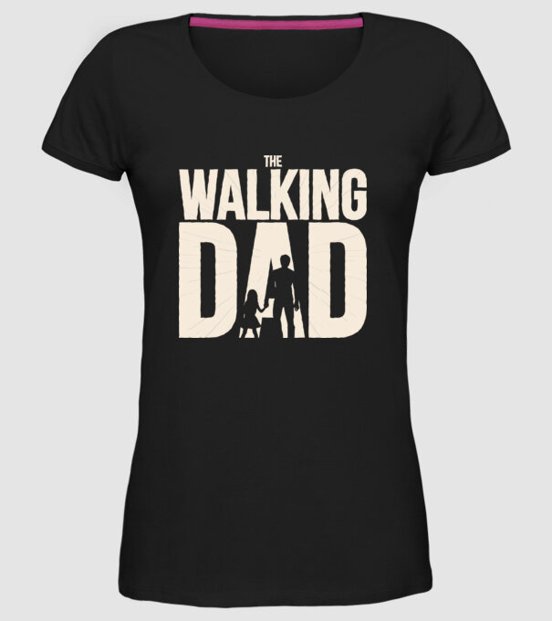 The Walking Dad model negru pe tricou