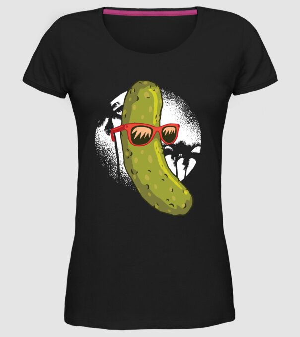 Castravete Ochelari de soare model negru pe tricou