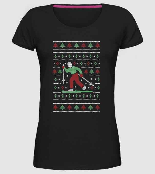 Schi fond Pulover urât model negru pe tricou