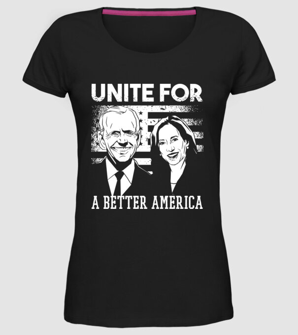 Unite for a better America - Biden Harris model negru pe tricou