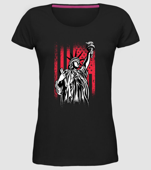 SUA Statuia Libertății model negru pe tricou