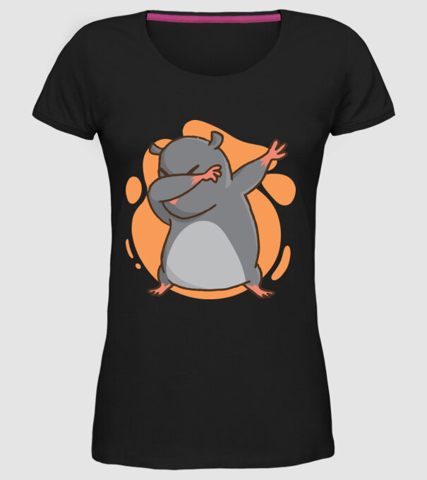 Cârtiță DAB model negru pe tricou