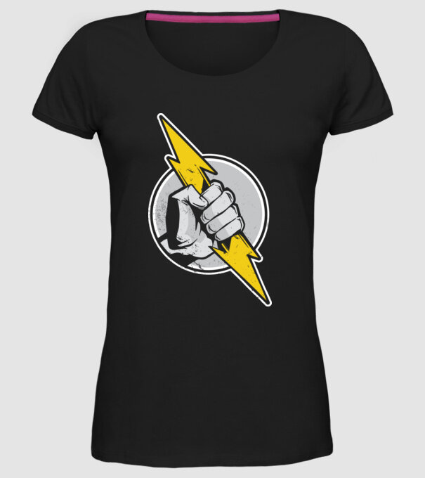 Tricou Electrician model negru pe tricou