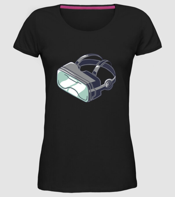 Ochelari VR model negru pe tricou