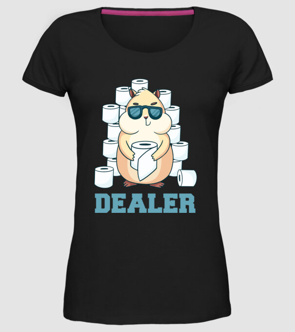 Dealer model negru pe tricou
