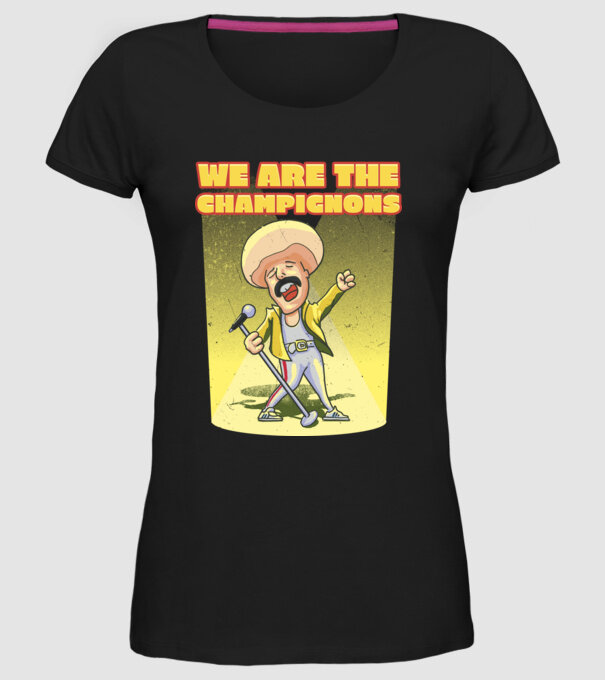 We are the Champignons Mercury model negru pe tricou