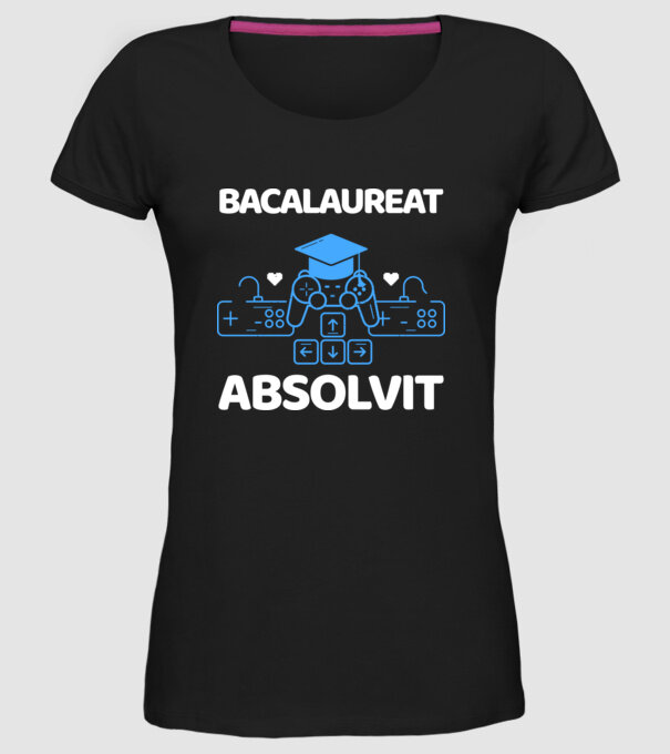 Bacalaureat absolvit model negru pe tricou